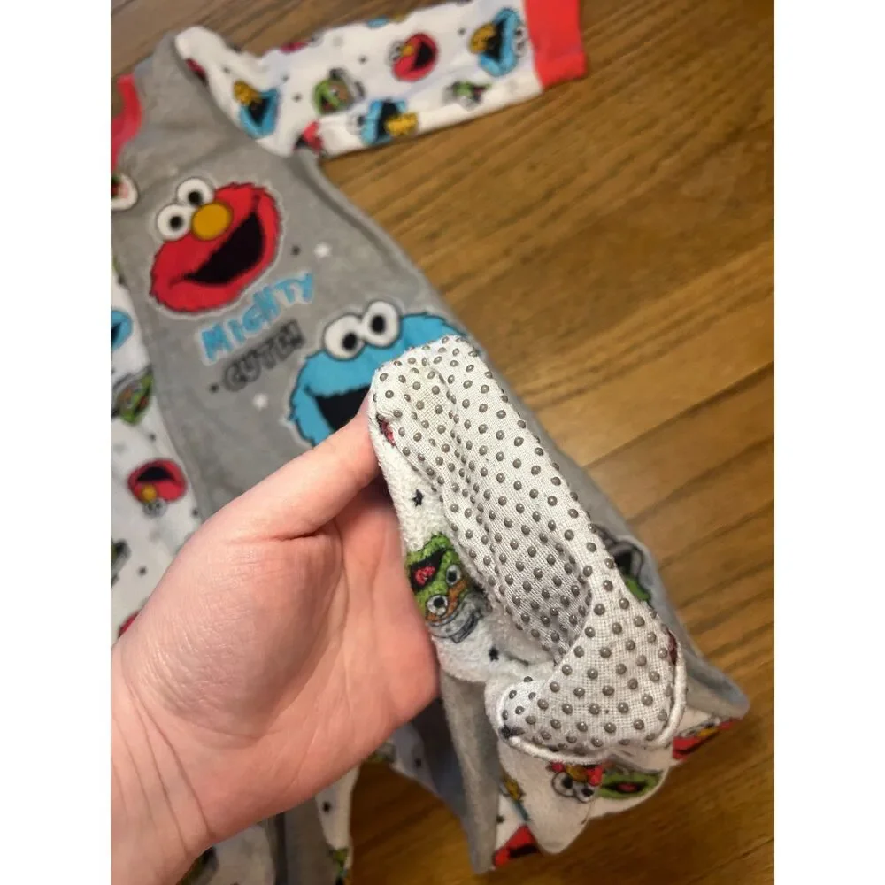 Sesame Street Elmo Mighty Cute Fleece Footie Pajamas 18 Months Toddler Sleep